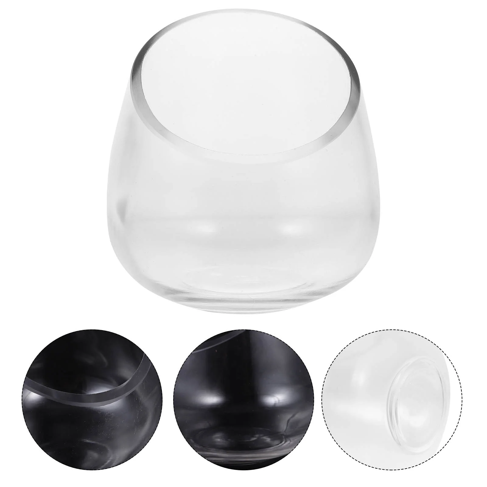 

Oblique Glass Vase Multipurpose Flower Vase Small Oblique Succulent Planter Glass Bottle Vase