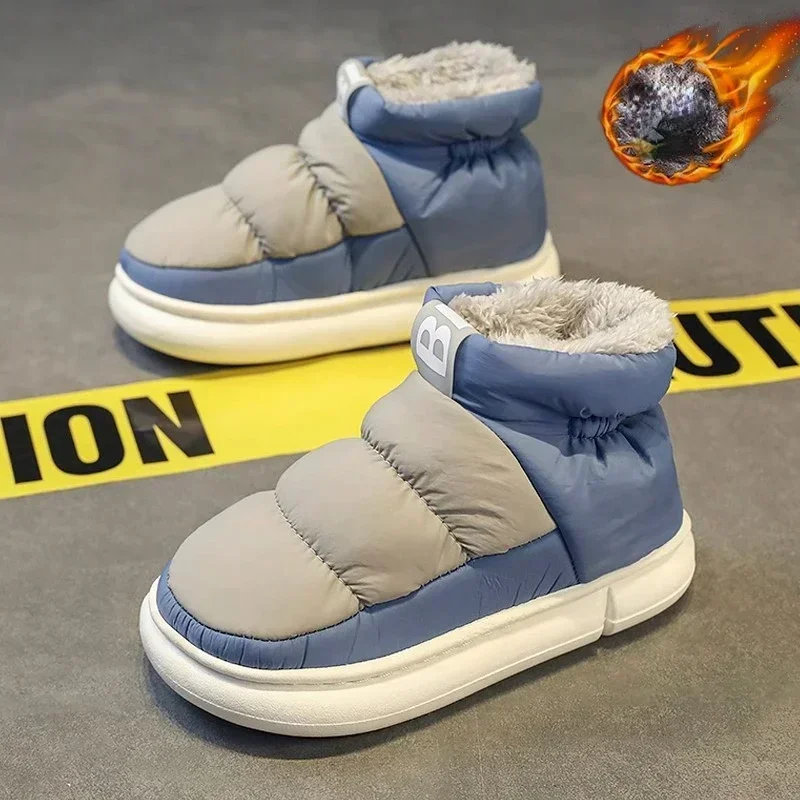 Snow Boots Men Women Winter 2024 New Lovers Plush Thick Comfortable Cotton Shoes Waterproof Anti Slip Outdoor Casual Shoes Flats - 4