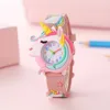 【Watch+Bracelet】Kegllect  New Children's Cartoon Pattern  Unicorn Silicone   Bead Bracelet Set Student  6