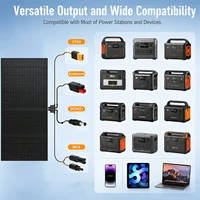 Panneau solaire portable CHUBAN 400W, kit de panneaux solaires pliables, étanche, chargeur solaire de secours pour station d'alimentation, camping solaire 6