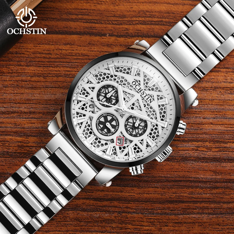 OCHSTIN fashionable versatile waterproof wristwatch multifunction quartz movement new 2024 pilot series men's quartz watch