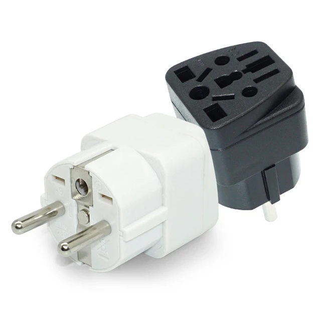 Universal EU Plug Adapter International AU UK US To EU Euro KR Travel  Adapter Electrical Plug Converter Power Socket Wholesale - AliExpress