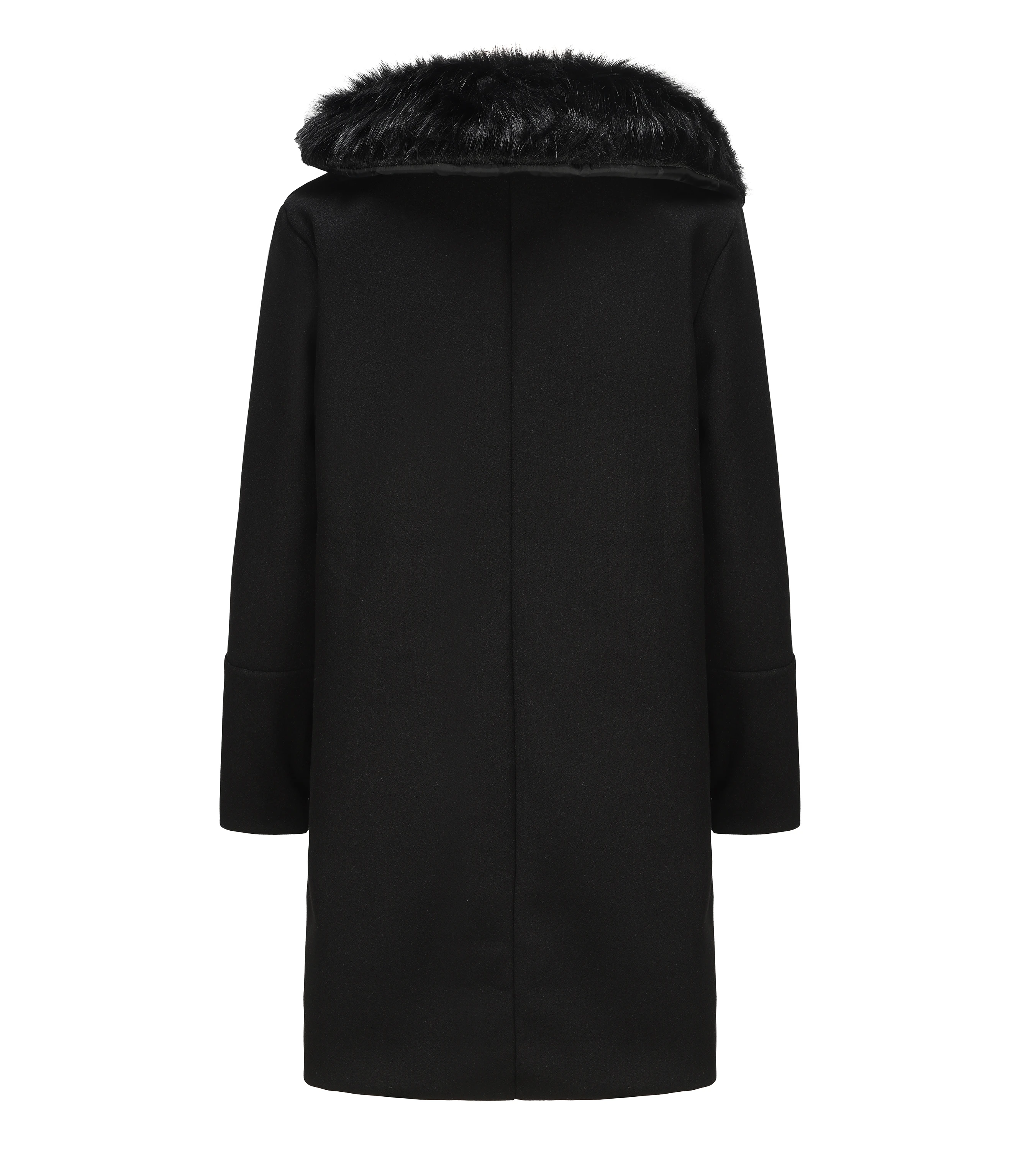 Description Picture 3 of item2024 European and American fashionable men's casual woolen jackets high-quality version double-breasted men's fur collar clothes