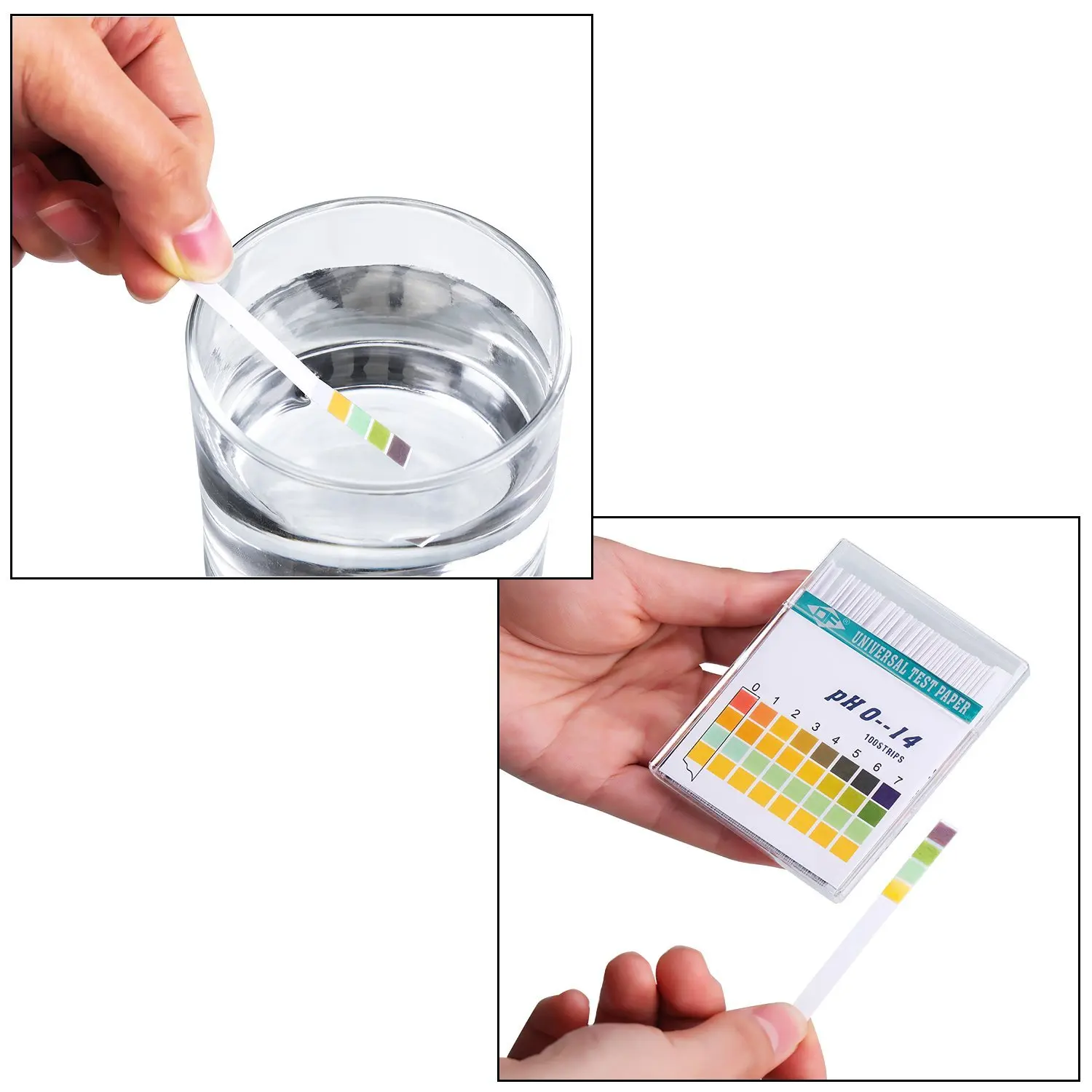 Description Picture 5 of item100 Strips 0-14 PH Alkaline Acid Indicator Paper Water Saliva Litmus Testing Kit for Test Body Acid Alkaline pH Level Skin Care