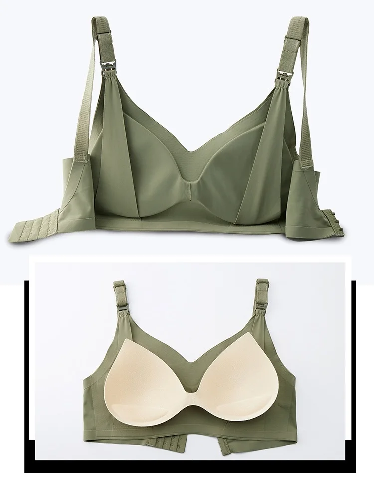 Ultra Thin Laser Cutting Ladies Feeding Bra Removable Padded