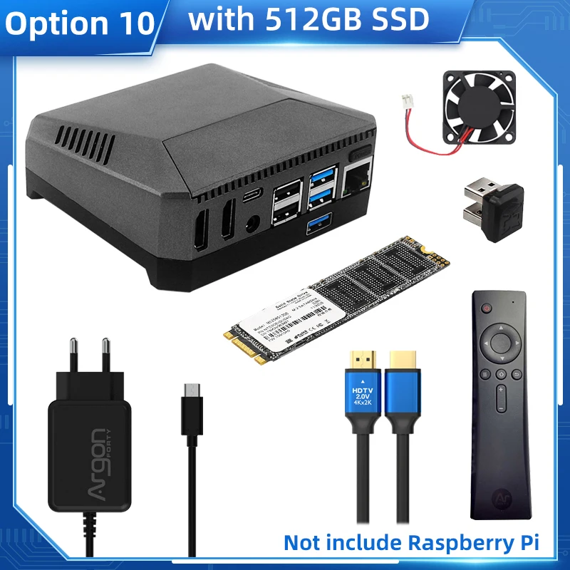 usb 3.0, uasp suporte, ventilador embutido, rpi