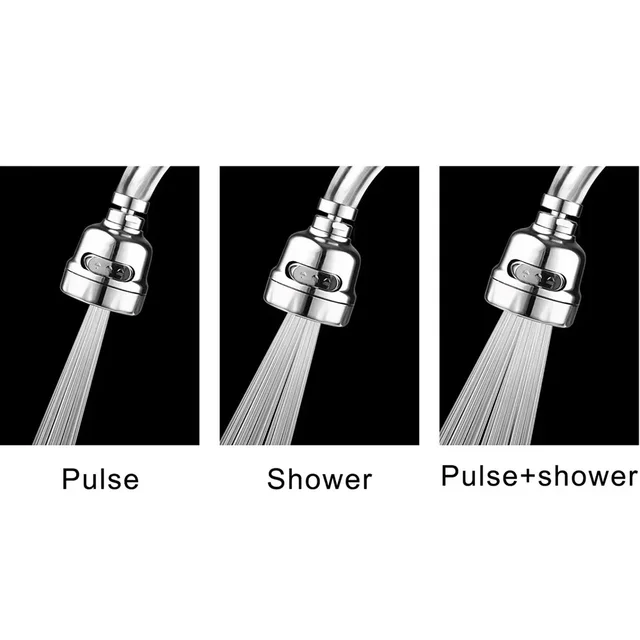 360 Degree Swivel Kitchen Faucet Aerator Adjustable Dual Mode Sprayer Filter Diffuser Water Saving Nozzle Bath Faucet Connector 5