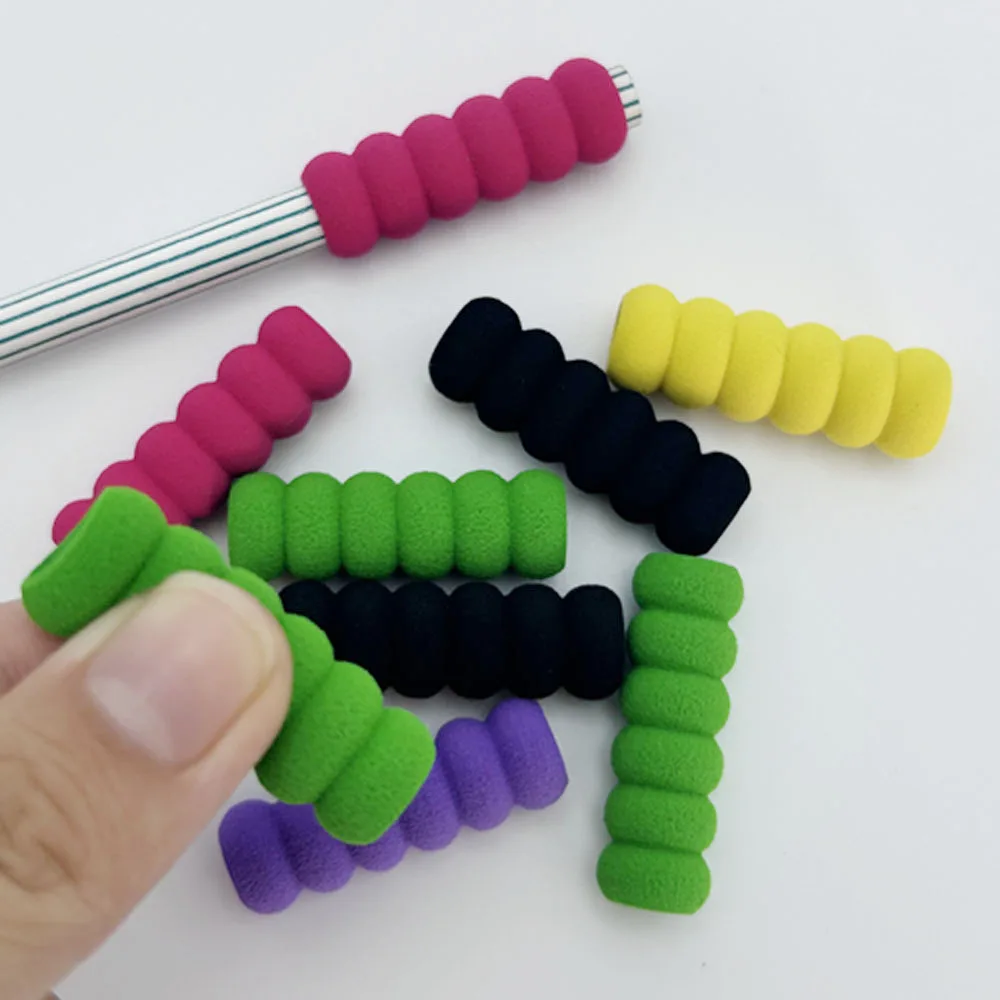 50Pcs Sponge Pen Gripper Learning Writing Tool Pencil Grasp Writing Aid Training Pen Grip Posture Correction Tool for Kids 3