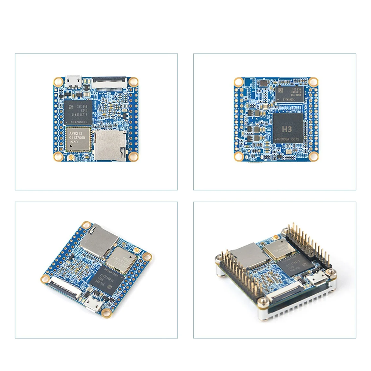 Макетная плата NanoPi NEO Air + теплоотвод + карта 8G H3 4 ядра 512 МБ + 8 Гб EMMC WiFi Bluetooth Run UbuntuCore