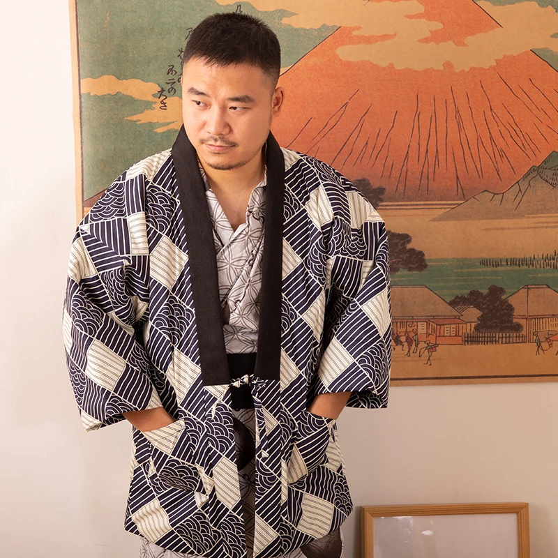Winter Haori Japan Traditional Cardigan Cotton Warm Kimono Vintage Women Men Asian Folk Style Pajamas Harajuku Samurai Yukata