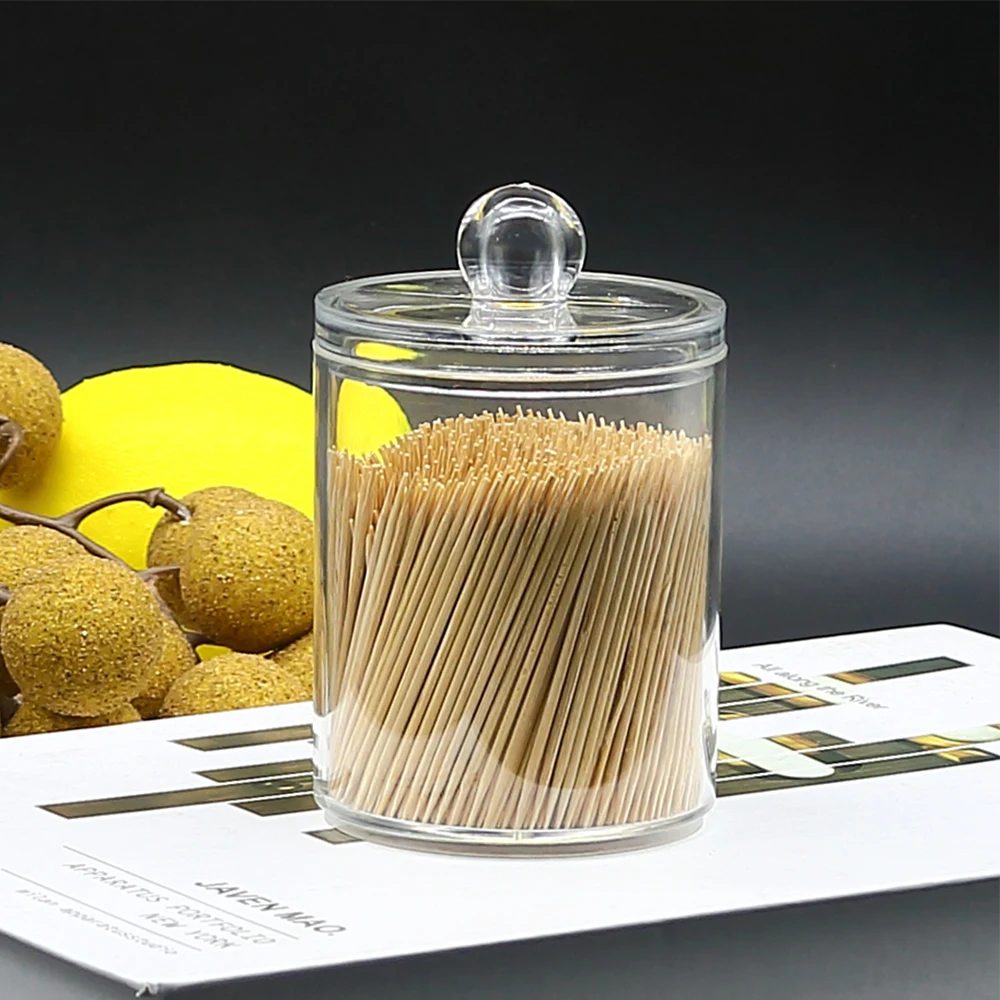 Acrylic Makeup Organizer Cotton Swabs Qtip Container Cosmetic Jewelry Cotton Pad Storage Box for Bathroom Organization 5