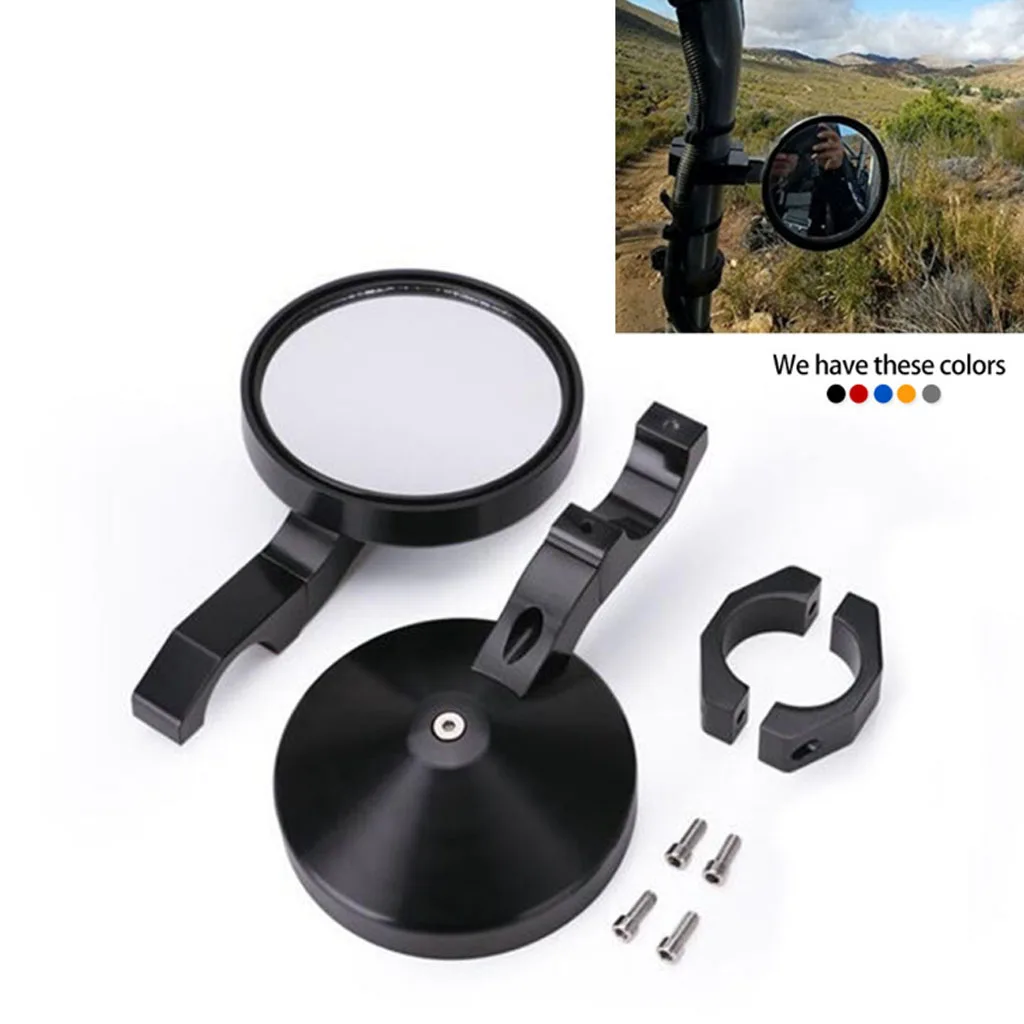 For Polaris Rangers Rzr 900 Xp1000 Yamaha Yxz1000R Can Am Utv Side Rearview Mirrors Roll Bar Clamp Mirror 1.75" Aluminum