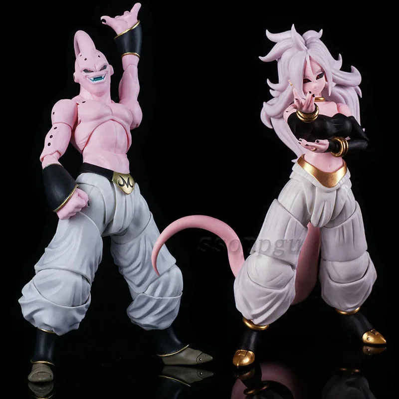 Em estoque bandai shf dragão bola majin buu gordura buu sdcc limitado magro  buu feminino buu anime figura de ação brinquedos modelo presente