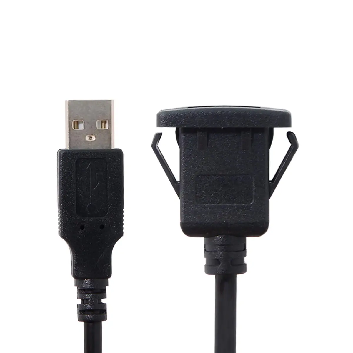 

Car Aux Cable USB 2.0 Extension Latch Mount Cord 1m Waterproof for Dashboard Panel