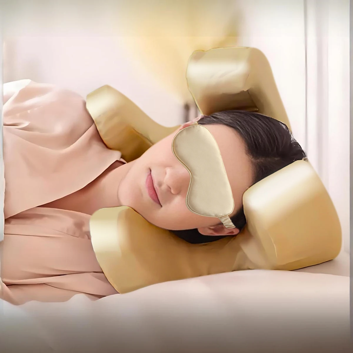 Anti-Wrinkle Face Beauty Pillows Massage Pillow Side Sleeper Anti-Wrinkle Supportive Beauty Sleep Pillows Hygienic Design