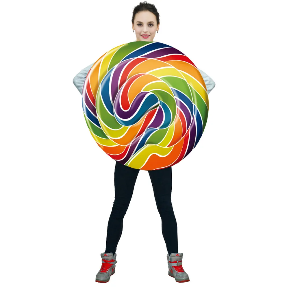 Bobblehead Family Party Costume Candy Parent-Child Costume Funny Lollipop Carnival Role Play Cosplay Prop Custume