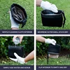 1 Pcs Golf Club Cleaner Bag Golf Ball Bag Golf Ball Wiping With Clip Golf Accessory ,Black 5