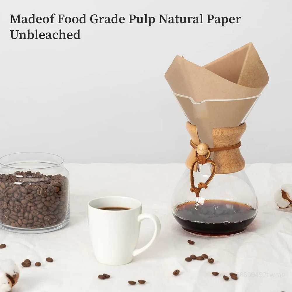 Enhanced Pre-Folded Pour Over Coffee Filters, 5-12 Cup Capacity