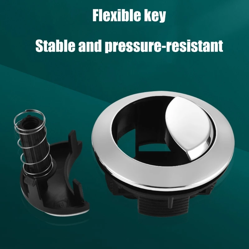 Bathroom Toilet Double Flush Button 38mm Round Black Water Saving Tanks Accessory Toilet Tanks Flush Button for Bathroom
