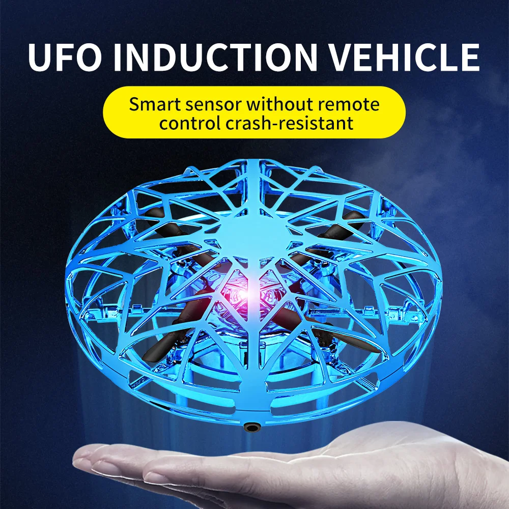 ZK20 Magical Fingertip Flying Ground Amphibious Gyro Levitation Induction Gyro UFO Drone Adult Decompression Toys Kids Gift Toys