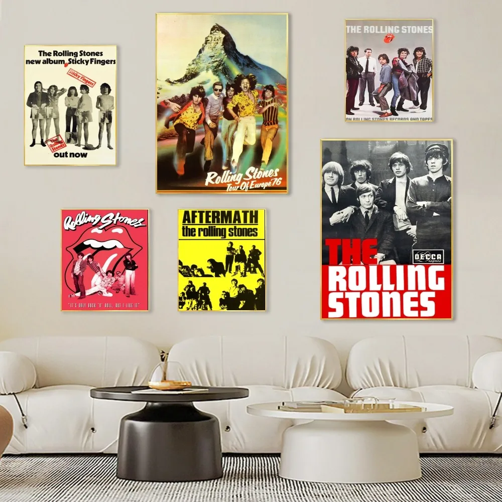 Vintage Rolling-Stones Rock Music Star Poster Printing