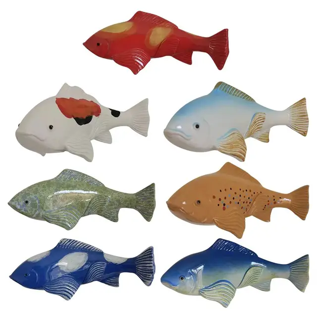 Kerti Koi Szobor Tét Dekoráció Úszó Halak Figura Szobrászat Színes Dekorációkhoz - Image 6