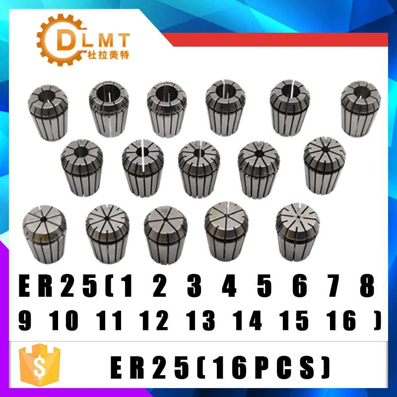 15Pc ER25 Collet Tool+MT3 ER25 Collet Chuck Holder Fixed 1Pc and 1Pc Spanner form CNC Milling Lathe tool MT2 MT4 Hot Sale