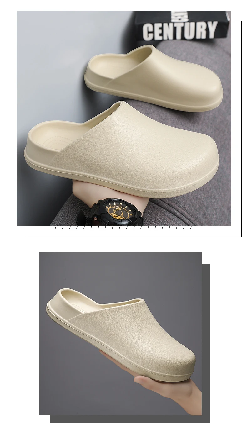Paar Baotou Hausschuhe wasserdichte rutsch feste öl beständige Kochs chuhe Sommer neue Herren und Damen weiche Sohle Komfort lässige Sandalen – Detail 12