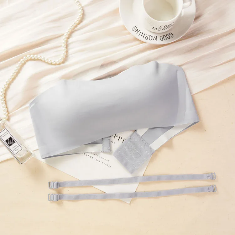 Women's Strapless Push-Up Wireless Bra - Seamless Invisible Bralette Lingerie