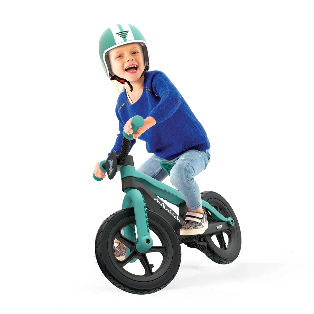 

2023 New Chillafish Bmxie 2 Lightweight Balance Bike with Integrated Footrest and Footbrake, 12" Inch Airless Rubberskin Tires