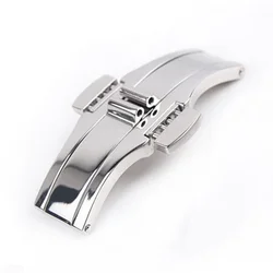Versatile Metal Butterfly Clasp Watch Buckle - 6x22mm (Silver)