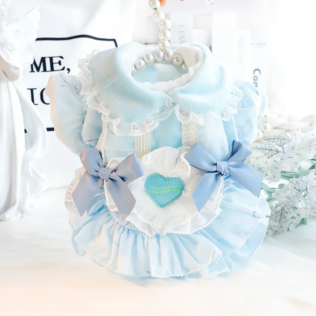 Dog Dress Puppy heart shape Winter cotton warm Clothes Clothing thickened Skirt for Small Medium Dogs Apparel Pet cat Supplies 3 Dog Dress Puppy heart shape Winter cotton warm Clothes Clothing thickened Skirt for Small Medium Dogs Apparel Pet cat Supplies 3