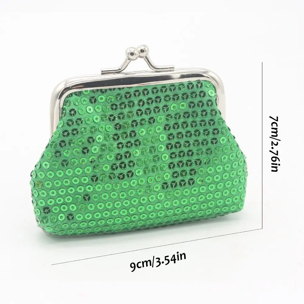 Card Holder Sequin Coin Purse Portable Kiss Clasp Lock Money Bag Small Purse Bag Handbag Storage Clutch Lipstick Male