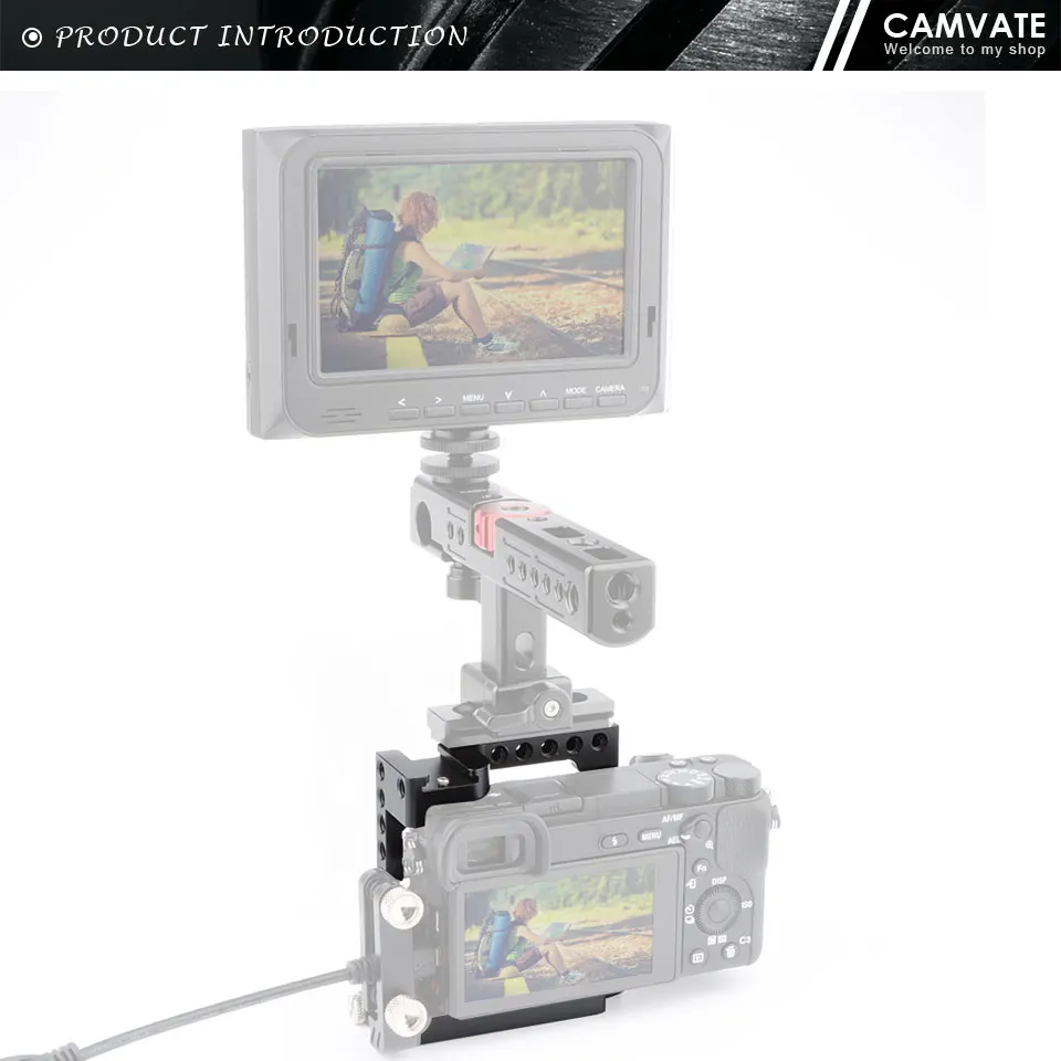 For Sony a1 Cage With Arca-Type Base and Cold Shoe 1/4"-20 Accessory For Sony C
