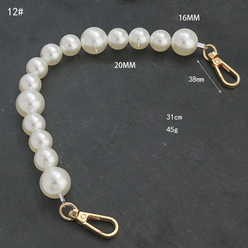 Elegant Pearl Chain Bag Strap - Versatile Handbag and Shoulder Bag Accessory