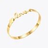 ENFASHION Stainless Steel Letter Bangle Gold Color Bracelet For Women Fashion Jewelry Initial Bracelets Set Pulseras Mujer B2271 1