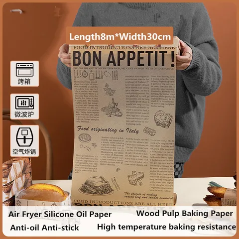 Disposable Paper Liners For Air Fryer Cheesecake Baking Oilpaper Oven Bakeware Pad Parchment Wood Pulp Steamer Paper