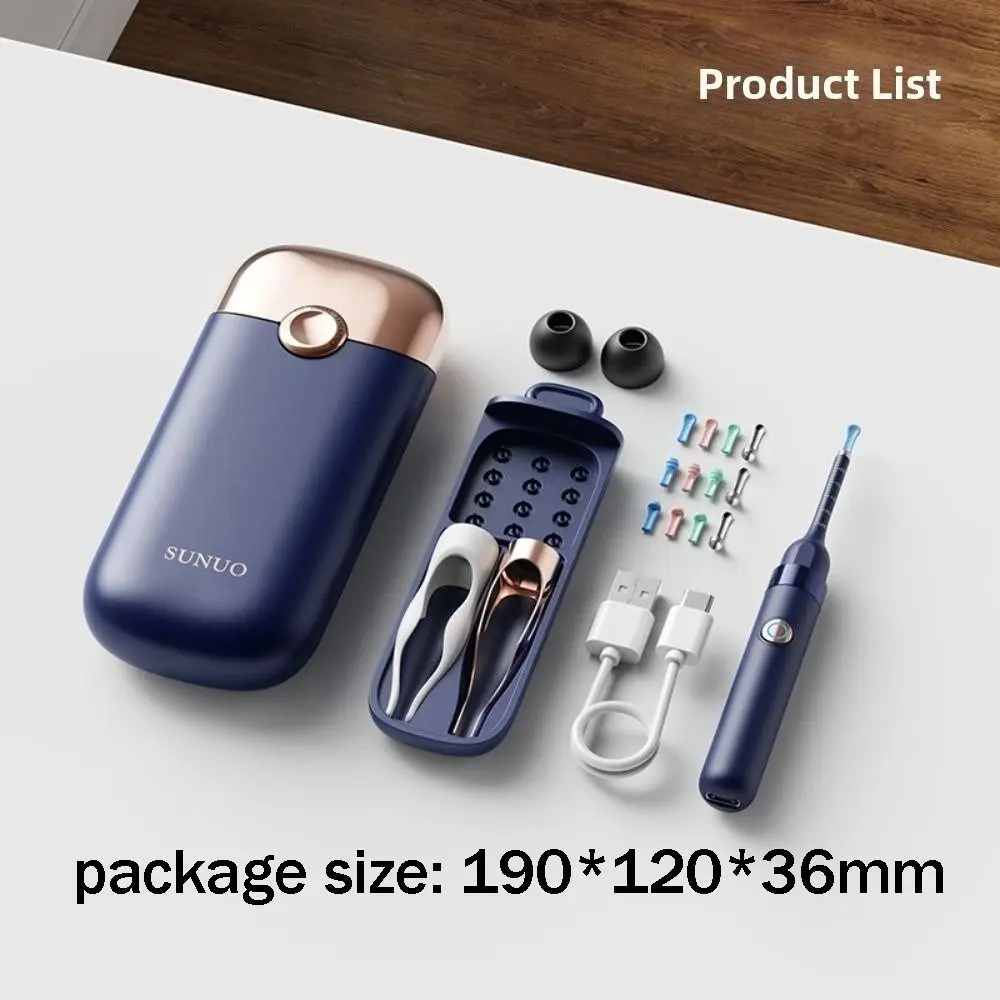 Hot EarSight Plus Smart Visual Ear Cleaner 6 LED Lights 1080P Ear Wax Removal Cleaner with tweezer Earpicks Ear Care