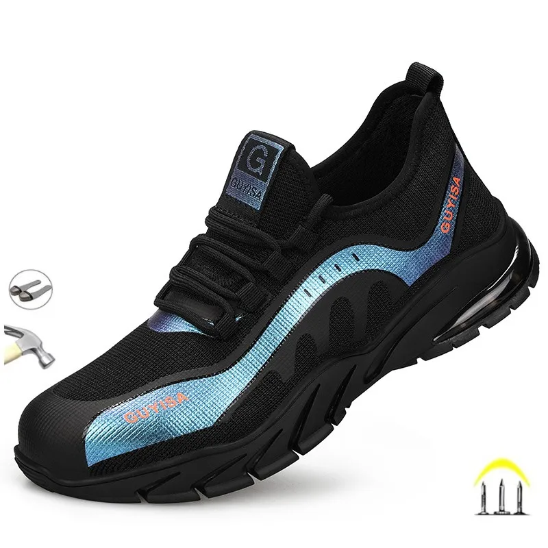 Men's Labor Protection Shoes, Impact Resistant And Puncture Resistant Rubber Soles, Anti-Skid And Wear-Resistant Safety Shoes