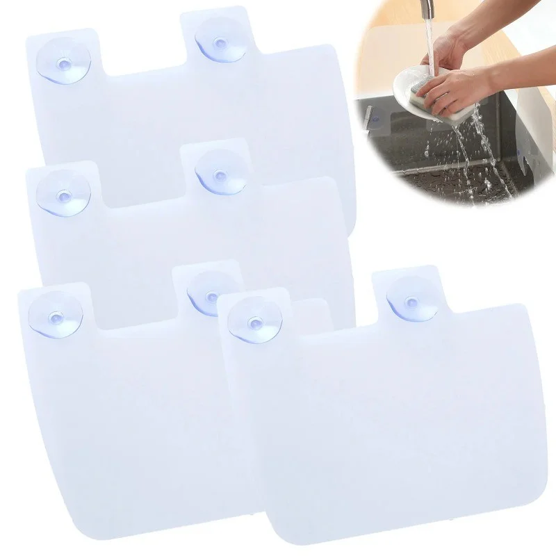 Kitchen Sink Water Splash Guards 1 Pc with Sucker Waterproof Screen for Dish Fruit Vegetable Washing Anti-water Board PVC Flaps kitchen splatter screen kitchen splash guard