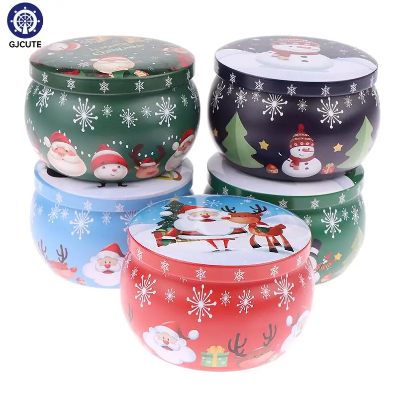 

7.7*5cm Sealed Jar Metal Candle Tin Jars Candy Box Rose Tea Pot Jewelry Storage Organizer Tinplate Christmas Packing Case