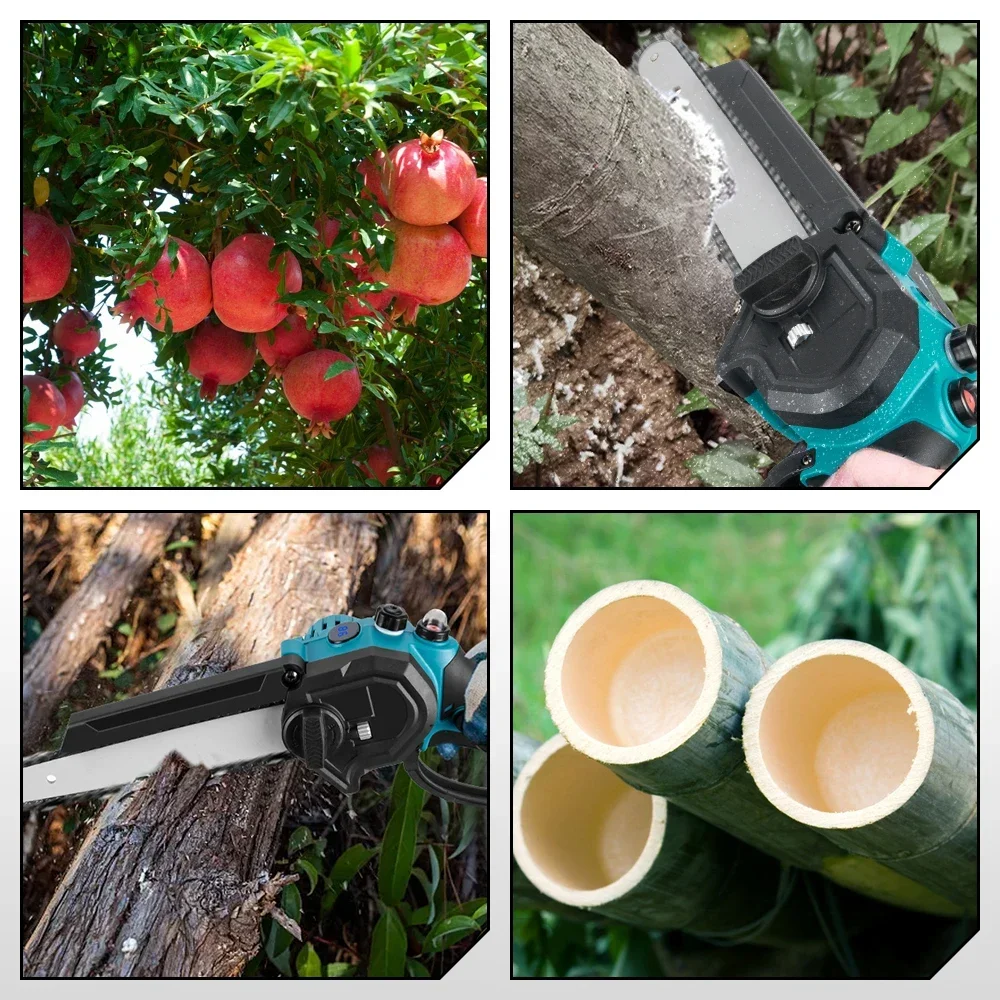 8 Inch Brushless Electric ChainSaw With Oiler Rechargeable Garden Logging Trimming Saw Tool Yofidra for 21V 18V Battery