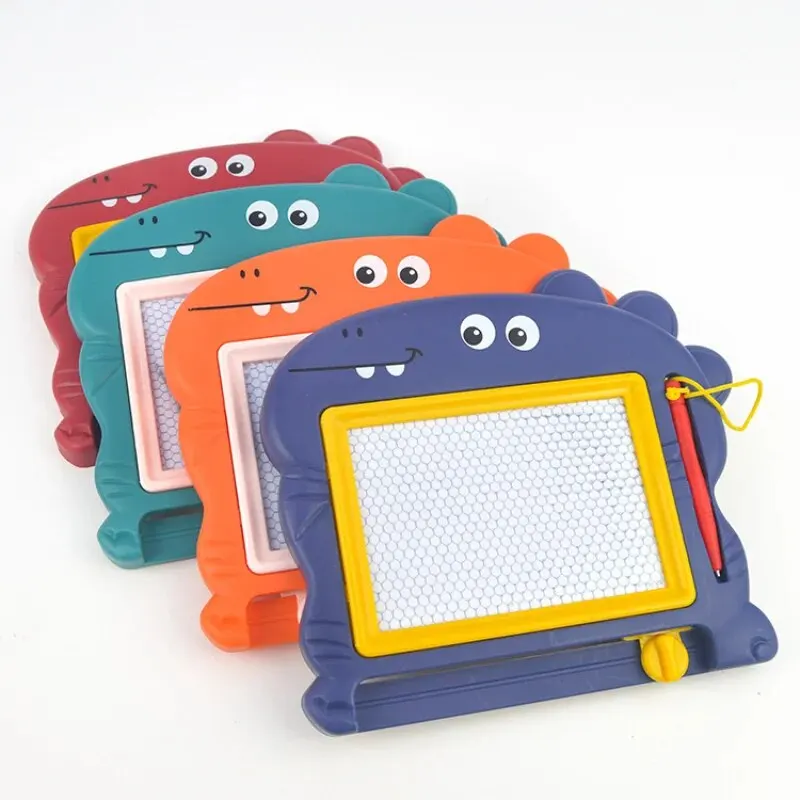 1PC Magnetic Writing Board Children's Cartoon Dinosaur Painting Board Puzzle Magnetic Small Graffiti Lowercase Board 6