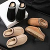 NEW Winter Woman Slippers Plush Interior Anti Slip Sole Thick Bottom Embroider Fashion  Warm Slippers Use Indoor Outdoor 1
