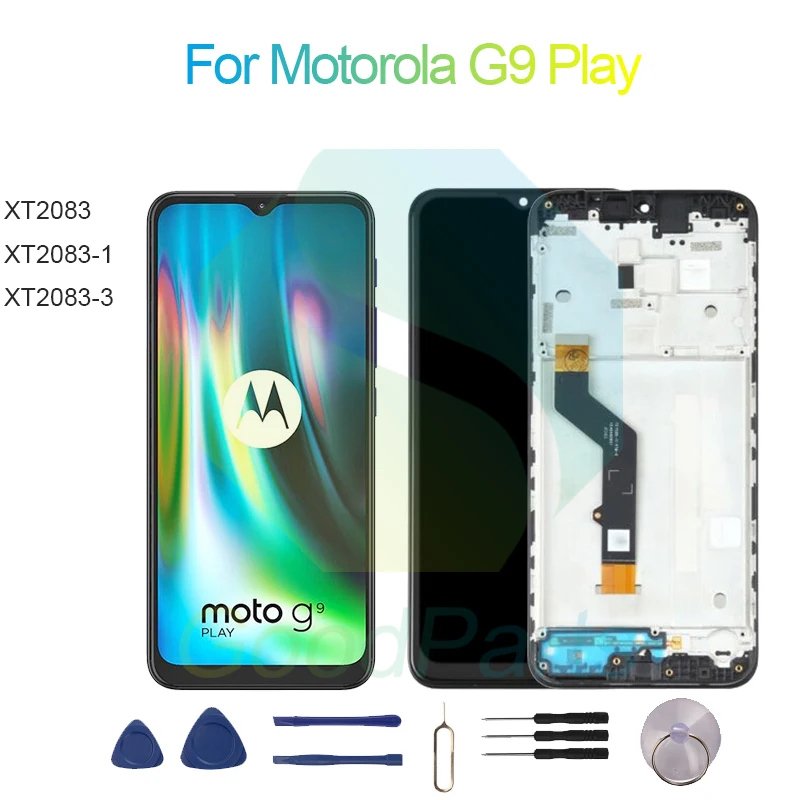 

For Motorola G9 Play Screen Display Replacement 1600*720 XT2083,XT2083-1,XT2083-3 G9 Play LCD Touch Digitizer