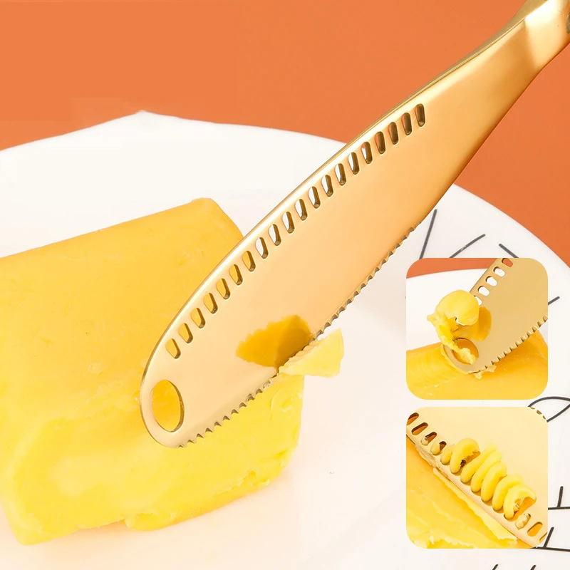 Dropship Multifunction 3 In 1 Stainless Steel Butter Cutter Knife Cream  Knife Western Bread Jam Knife Cheese Spreader 3 In 1 Stainless Steel Butter  Spreader Knife Butter Curler Spreader Butter Knife to