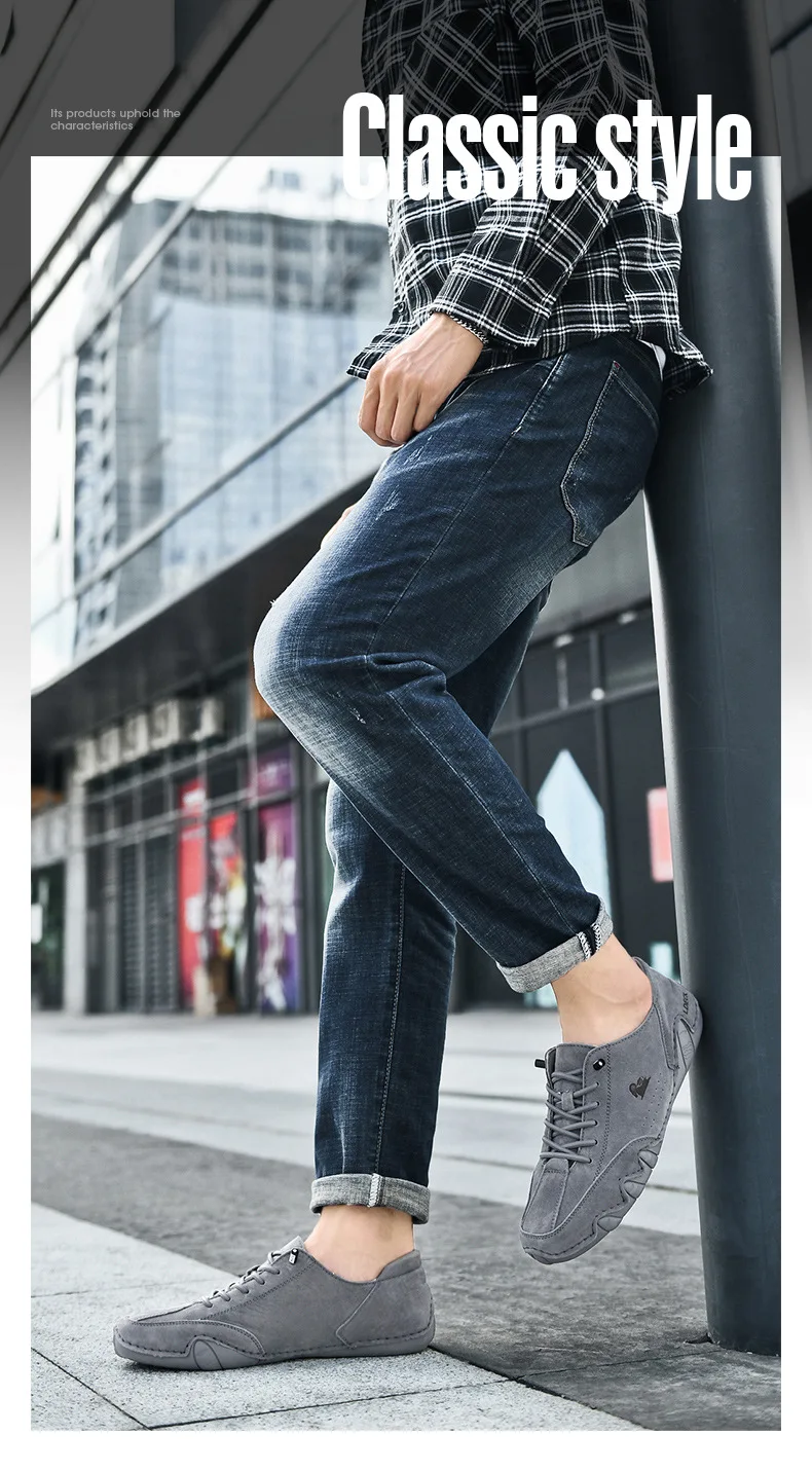 Men Leather Casual Shoes Luxury Low Top Sneakers Comfortable Mens Shoes Big Size Designer Loafers Moccasin Shoe Man 2023 New In