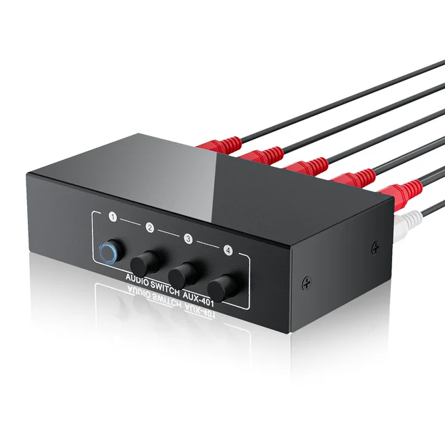 AV切替器 1入力4出力 4入力1出力 RCAスイッチ、ビデオオーディオAV