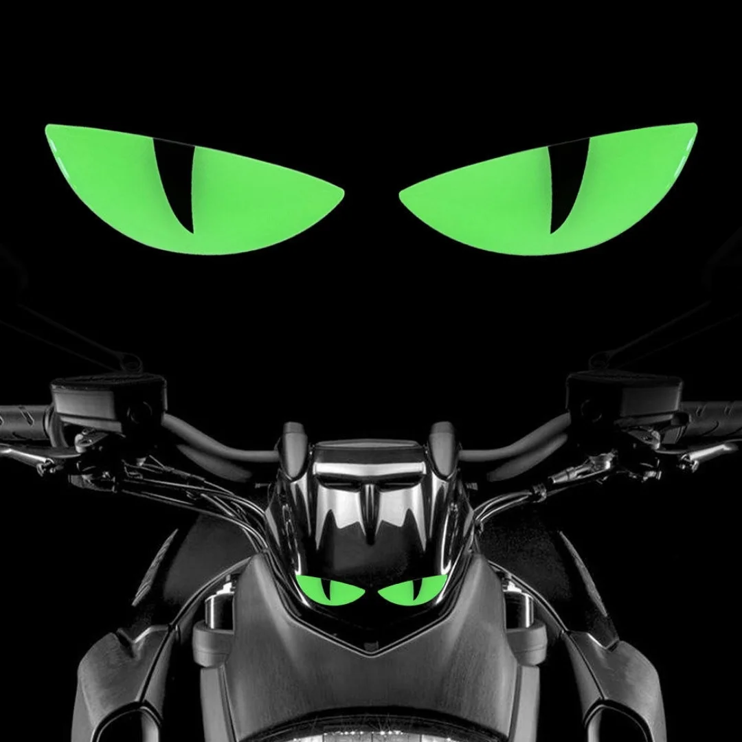 Motorcycle Night Light Devil Eye Stickers Decorative