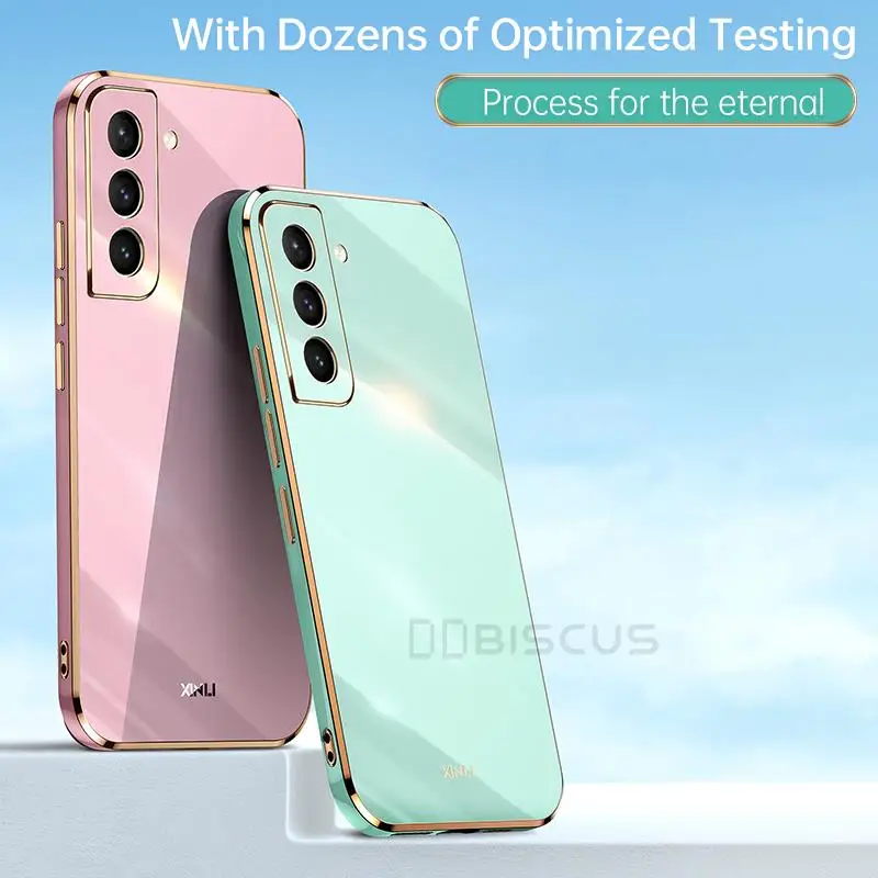 Custodia per Samsung Galaxy S21 FE S22 S20 Ultra S21 Plus S21Plus s20fe 5G, placcatura di lusso, morbida custodia in silicone gel, custodia Co_voghion.com